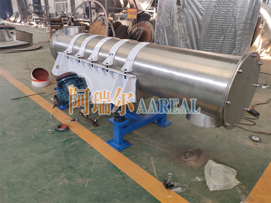 Alta Eficiência Pequeno Tamanho 400mm Diâmetro Tubular Vibratory Alimentador Para Partículas Químicas Seat Instalação