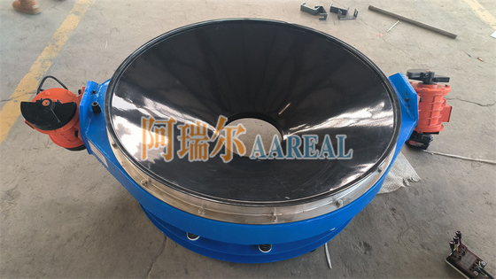 Alto desempenho 400mm~1500mm aço inoxidável 304 de baixo perfil fluxo através do separador tela de vibração em linha para o material da bateria de lítio revestido com carburo de teflon