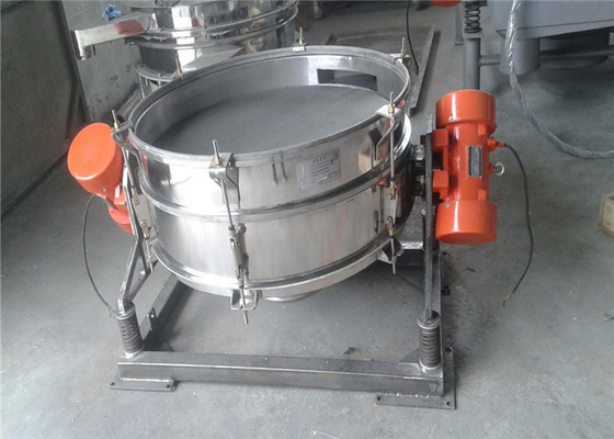 Forma redonda Vibro Screen Machine Flow Through Separator para pó de dióxido de silício