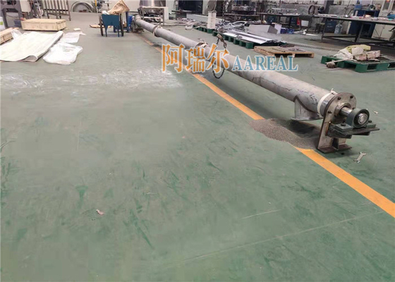 Diâmetro 219 mm comprimento 9000 mm tubulado parafusos transportador alimentador 316L grau alimentício