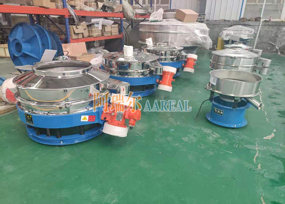 Aço inoxidável 1200mm Single Deck Titânio Dióxido Fluxo-Through Vibrating Sieve para o dióxido de titânio pulverizado com Teflon dentro