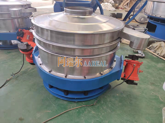 Aço inoxidável 1200mm Single Deck Titânio Dióxido Fluxo-Through Vibrating Sieve para o dióxido de titânio pulverizado com Teflon dentro