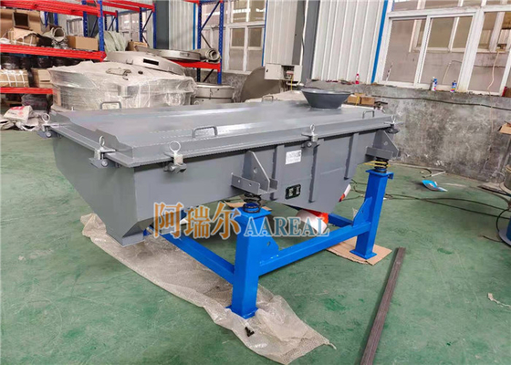 Granulados de plástico de aço inoxidável de dupla camada de alta eficiência, peneira vibratória linear, separador vibratório retangular, para grânulos de plástico PE com peneira perfurada