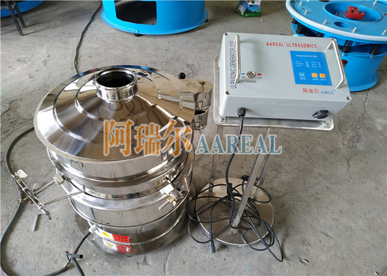 Separador de tela de vibração rotativa por ultra-som de aço inoxidável para material de ânodo de bateria