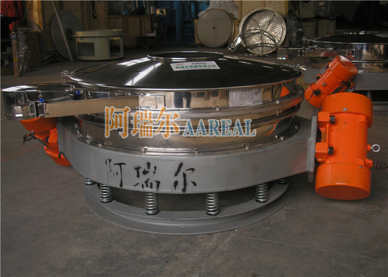 Aço inoxidável 1200mm Single Deck Titânio Dióxido Fluxo-Through Vibrating Sieve para o dióxido de titânio pulverizado com Teflon dentro