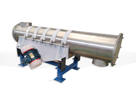 Alta Eficiência Pequeno Tamanho 400mm Diâmetro Tubular Vibratory Alimentador Para Partículas Químicas Seat Instalação