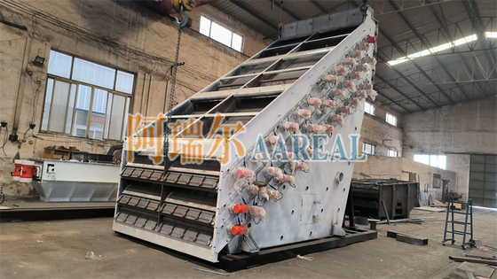 Grande Capacidade 1 ~ 4 Decks 30 ~ 50 TPH Vibrante de tela de alta frequência peneira para a classificação precisa de carbonato de cálcio com motores desequilibrados para limpeza de malhas