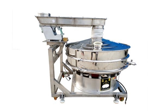Máquina de filtragem Vibro de qualidade alimentar, tudo em um, de alimentação e filtragem automática